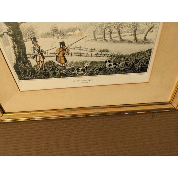 'Snipe Shooting Near Uxbridge' By Robert Havell Jr. Hand-tinted Aquatint Print - Picture 8 of 11